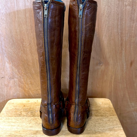 Frye women’s 16” boots w/ full back zippers size 8 new custom soles & heels - Picture 3 of 15